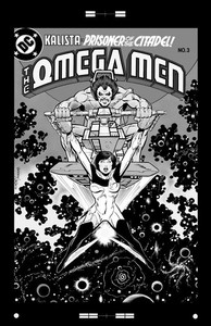 Keith Giffen Omega Men #3 1st Lobo Rare Large Production Art Cover