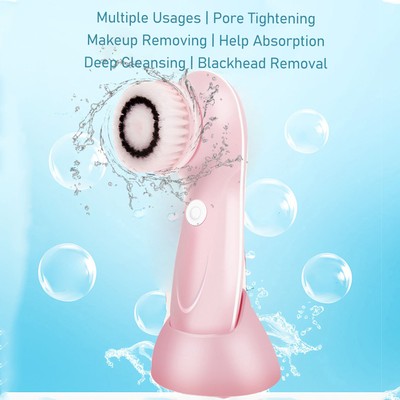 Facial Cleansing Brush Waterproof Electric Face Scrubber Pore Exfoliating Br BAK