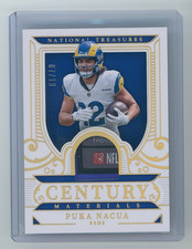 2025 National Treasures Puka Nacua Century Materials Gold Laundry Tag Patch /10