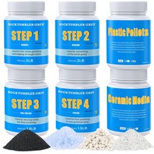 KomeStone Rock Tumbler Grit and Polish B: Polishing Refill Kit 10 lbs , Blue
