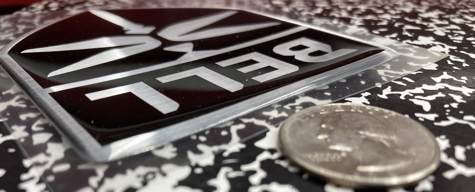 Campana Helicóptero Libélula Logo Cúpula Hinchada Plástico Grueso PEGATINA/CALCOMANÍA Foto 4 de 4