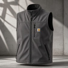 Carhartt Men's Denwood Softshell Vest Medium Gray 2019 Workwear Outdoor 5067