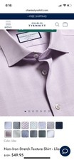 Charles Tyrwhitt Men's Dress Shirt Classic Fit, Long Sleeve, Non-Iron