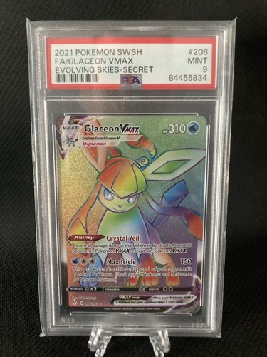 Glaceon VMAX graded PSA 9 for sale on eBay