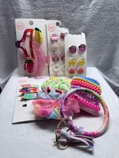 Girls Clips Hair Accessories Lot Scrunchies Elastics Barrettes Girly Kid Set New