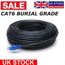 CAT 6 CABLE OUTDOOR EXTERNAL PATCH LEAD FOR RJ45 UK GIGABIT NETWORK INTERNET LOT