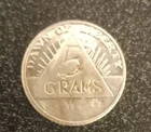 Dawn of Liberty - 5 gram 99.9  Round - Metric Silver Piece - Vintage 1979 Rare
