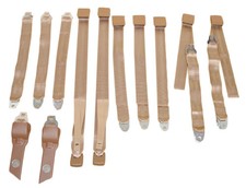 1968-69 Dodge Plymouth B Body Tan Bucket Seat Belts Full Set Charger Gtx Rr