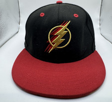 The Flash Hat Cap Youth Kids DC Snap Back Snapback Black Lids