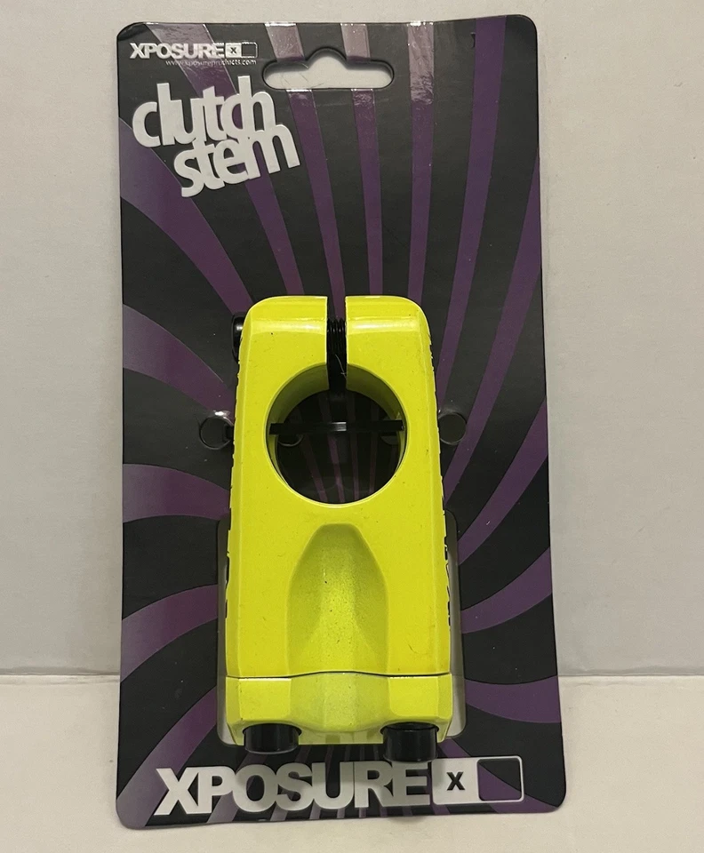 NEW Xposure Clutch Stem BMX - HI YELLOW Thread less Bike Bicycle 6061 Alloy - Image 2 of 4