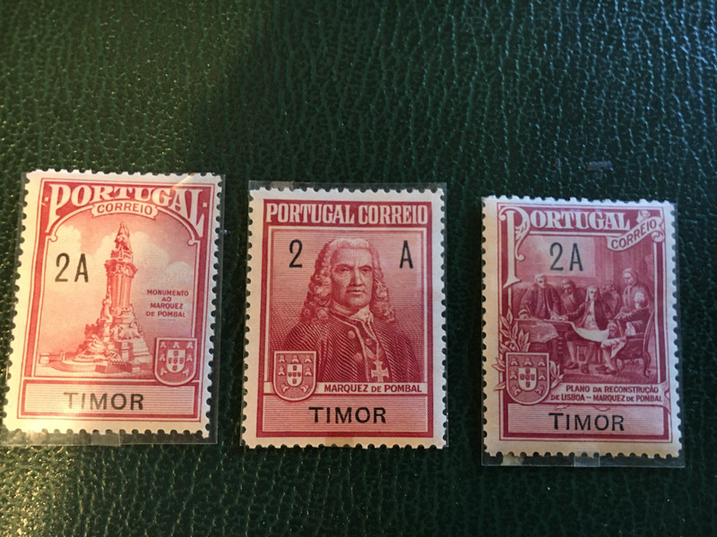Portugal Timor 1925 MARQUES POMBAL MULTA IPP #1/3 complete set MNH