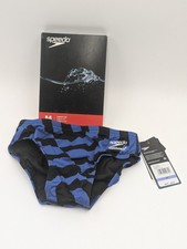 Speedo Boys Youth Size 26 Competitive Vortex Maze Brief SwimSuit Endurance Blue