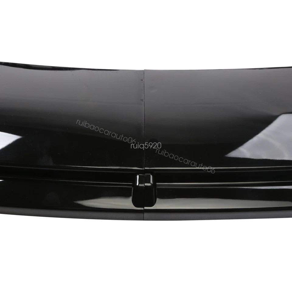 Glossy Black Front Bumper Lip Spoiler Splitter Strut Rods For 2021 Volvo XC60 Foto 3 de 4
