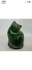 2025 BLENKO Glass CAT CRITTER CLOVER GREEN Figurine Paperweight 3.75" 6402P