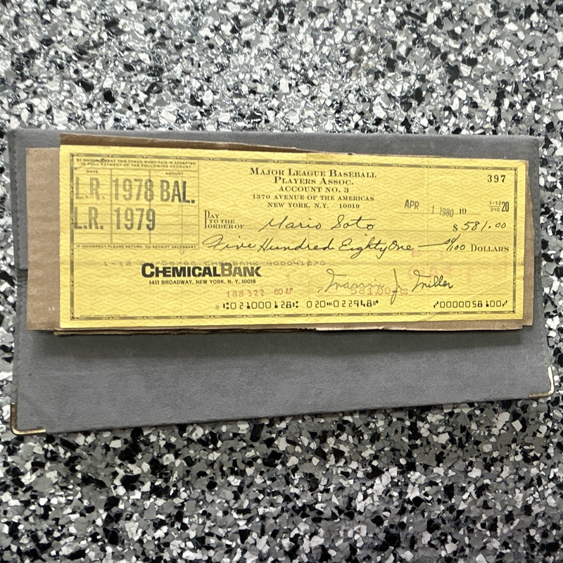 Chemical Bank Major League Baseball American League Check No. 37 Apr 19 1979