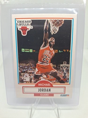 1990-91 Fleer - Michael Jordan #26 Black Line Above Biographical Information