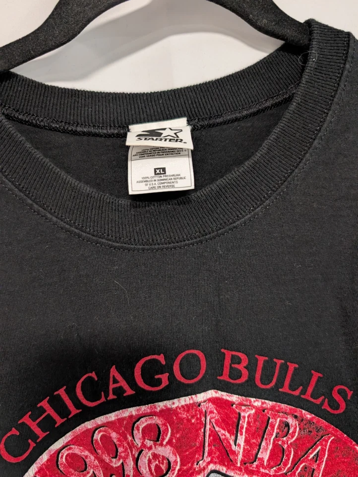 Camisa De Colección Chicago Bulls Talla XL 1998 NBA Champions Starter 90s Finals Tour Foto 3 de 4