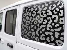2018-2026 Jeep Wrangler Jlu 4 Door Rear Window Decal Set Leopard Cheetah Vinyl 2018-2026 Jeep Wrangler Jlu 4 Door Rear Window Decal Set Leopard Cheetah Vinyl