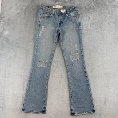 Levi s 518 Superlow Bootcut Jeans W30 L32 Damen Y2K Low Rise Distressed
