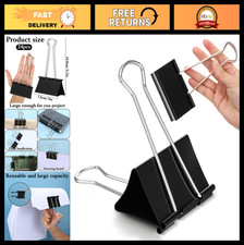 24 Pack Extra Large Heavy Duty Binder Clips - Jumbo Paper Clamps for Office, Hom