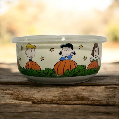 #ad #ad Peanuts Snoopy Ceramic Bowl With Pressure Relief Lids NEW $17.95
