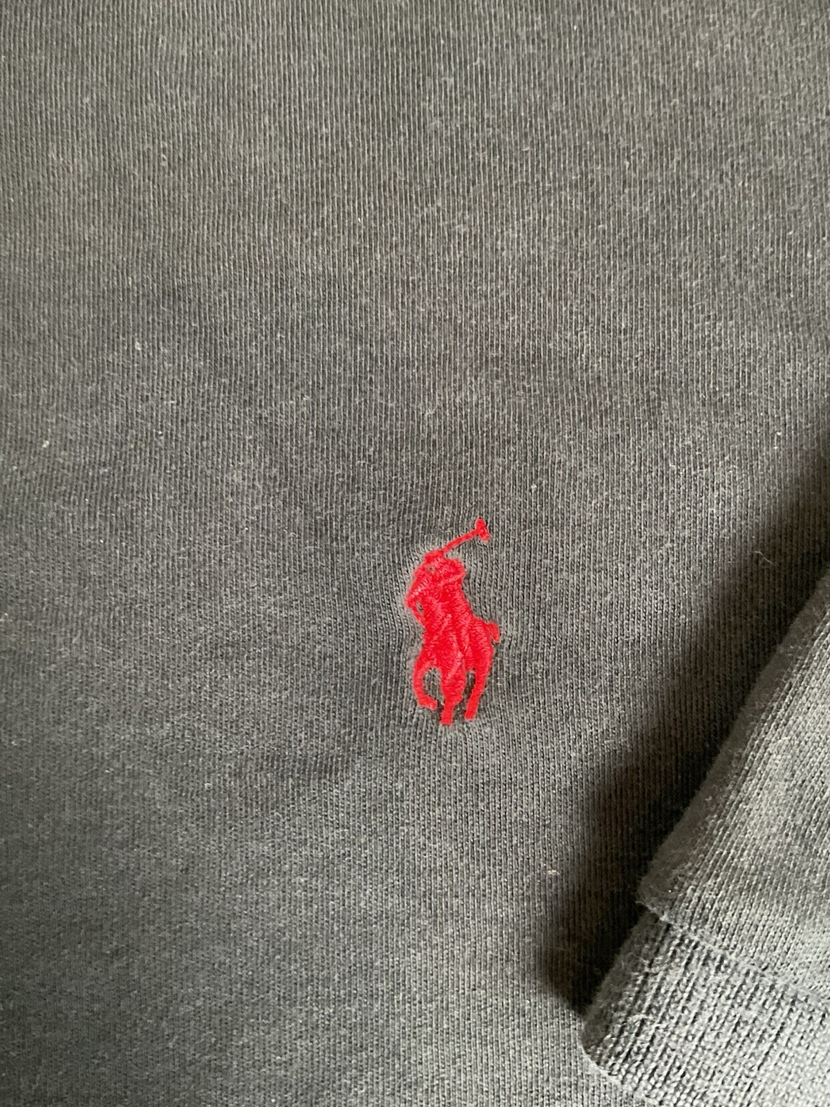 Polo Ralph Lauren camicia uomo 2XL nera manica corta rosso pony XXL vintage anni 90