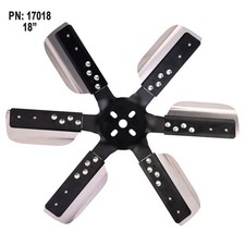 Derale 17018 18heavy Duty Stainless Steel Black Hub Standard Rotation Flex Fan Derale 17018 18heavy Duty Stainless Steel Black Hub Standard Rotation Flex Fan