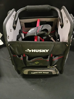 #ad Husky Tool Tote Bag 10in Heavy Duty Tool Organizer Parts Bin Shoulder Strap $54.16