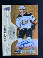 2018-19 Engrained Rookies Troy Terry (2019-20 Upper Deck Update) #91 Auto Ducks
