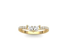 0.60CT E VVS2 Lab Grown Diamond Matching Band...