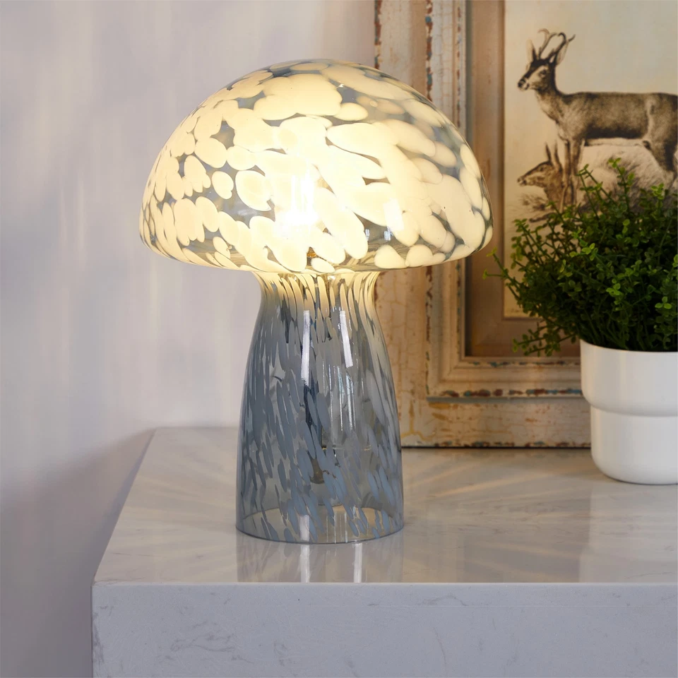 Novelty Glass Mushroom Lamp, multiple colors, 12" H, Plug-in - Image 2 of 4