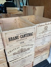 Large Wooden Wine Box - 12 bottle size  bargain display