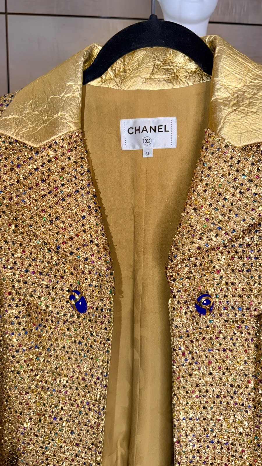 RARE COLLECTORS GOLD CHANEL COAT  BY KARL LAGERFELD MÉTIERS D´ART 2018  :36 image 5
