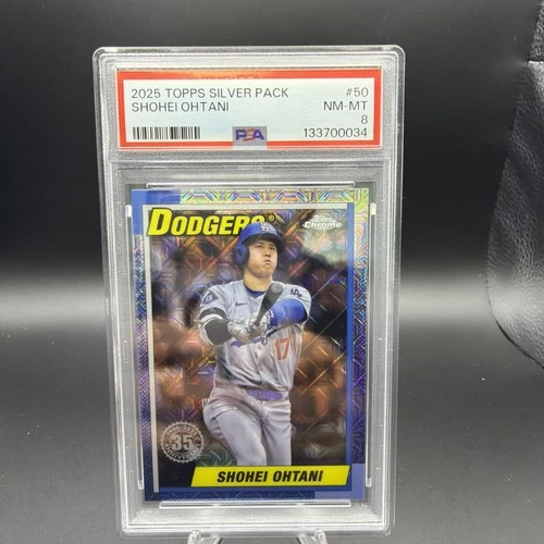 2025 TOPPS SILVER PACK 🔥🔥 SHOHEI OHTANI  🔥 🔥 POP 57 💎 PSA 8 💎