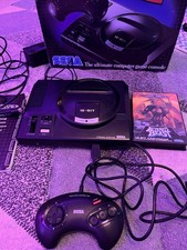 Sega Mega Drive 16-Bit Black Console Original Box with Controller and Cables