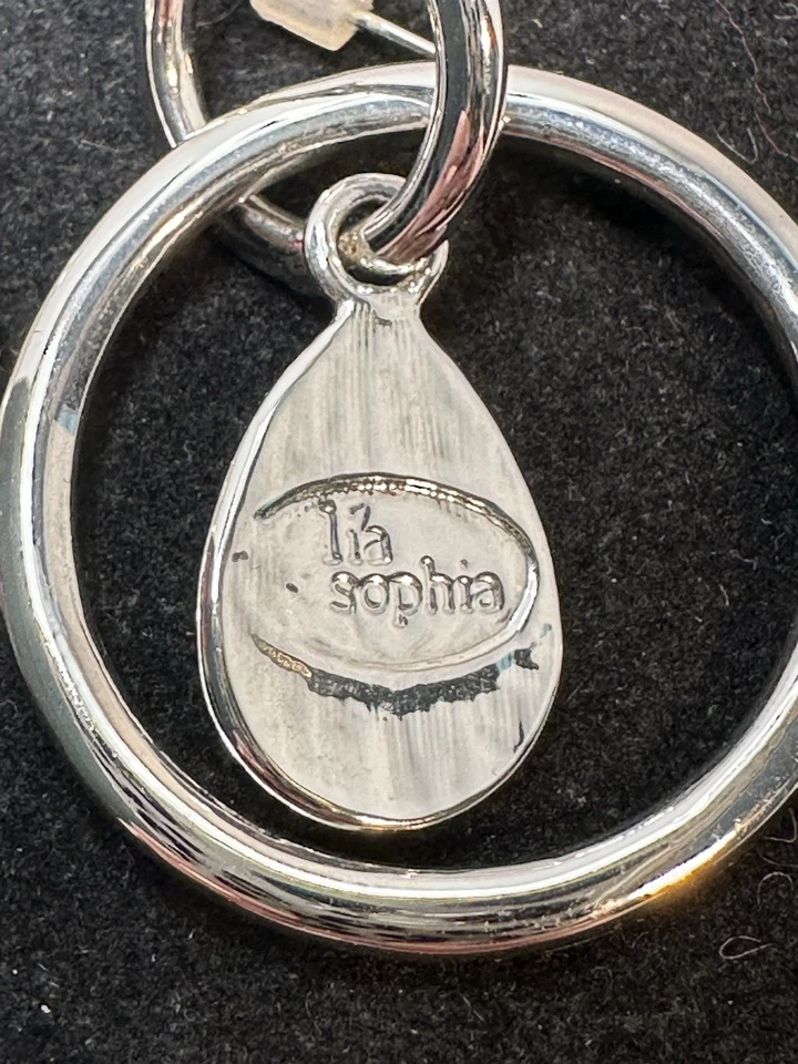 Lia Sophia "Pacific" Genuine Abalone Center Stone Silver Tone Dangle Earrings - Image 4 of 4