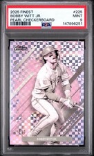 2025 Topps Finest Rare Bobby Witt Jr #225 Pearl Checkerboard Refractor /30 PSA 9