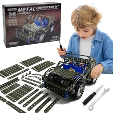 Metal Model Car Kits - 283 Pcs Erector Sets for Boys Age 8-12, Building Toys,...