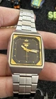 Vintage Seiko 5 automatic Japan men's wristwatch 6319 dark blue dial day-date.