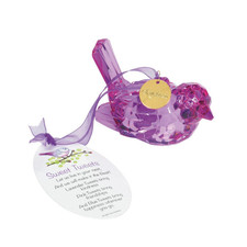 Facets Sweet Tweets Ornament - Purple Bauble
