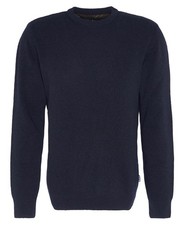 BARBOUR MENS NAVY HOLDEN CREW NECK ESSENTIAL LAMBS WOOL JUMPER SWEATER KNIT