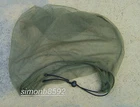 British Army Surplus Green Mosquito Head Net, Elastic Drawstring - SAS G1 Mosi