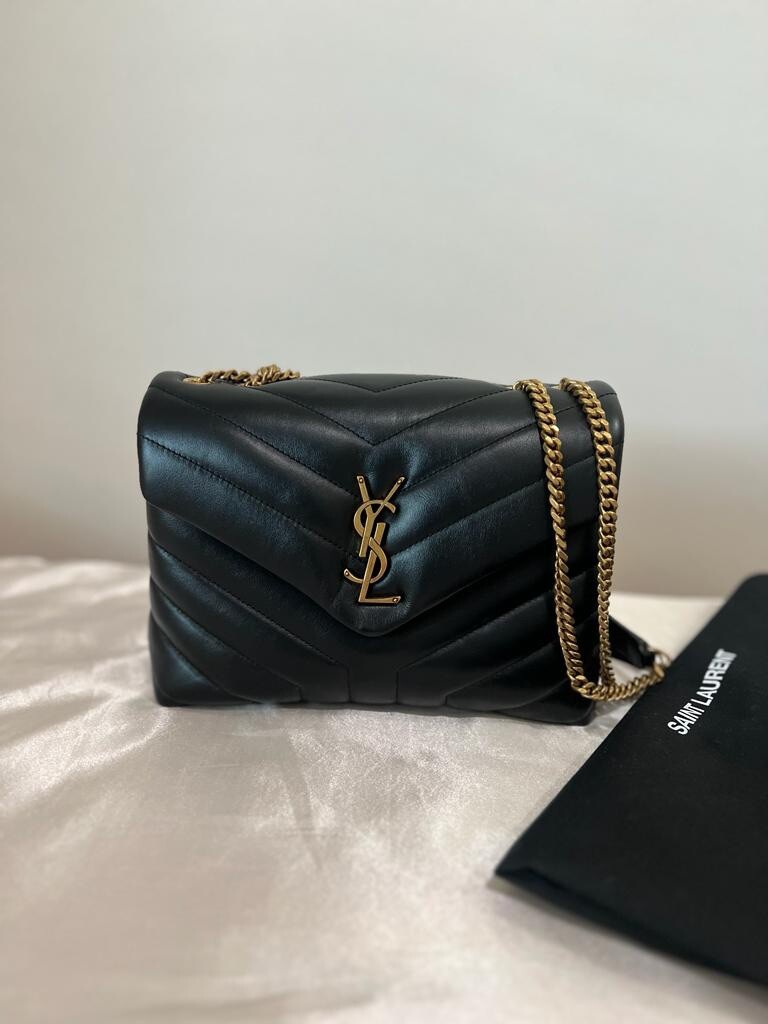 ★Saint Laurent★Bronze Monogram Loulou Small Bag★ Saint Laurent Loulou Bronze Hardware Shoulder Bag Small