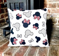 869. Handmade 100% Cotton Cushion Cover - Minnie Mouse, Various sizes