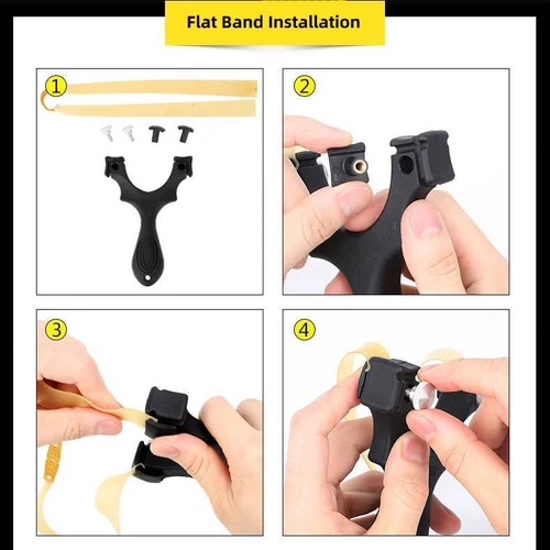 New Professional Hunting Slingshot Outdoor Catapult Sling Shot & 6 Rubber Bands - Picture 13 of 14