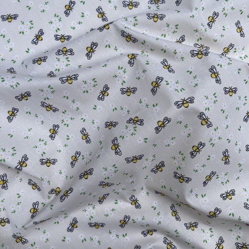 Bumblebee Bee Design Polycotton Cotton Print Dress Children's Kids Craft Fabric - Picture 4 of 21