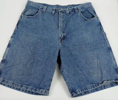Wrangler Shorts Men Size 44 Cargo Carpenter Hammer Hook Blue Denim