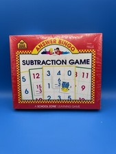 Vintage School Zone Publishing Co Answer Bingo Multiplication Game 1993