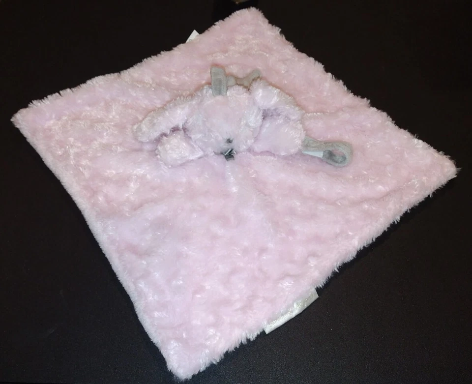 Mantas Beyond Bebé Niña Rosa Remolino Conejito Seguridad Binky Asiento de Coche Cuna ¡Encantadora! Z Foto 2 de 4