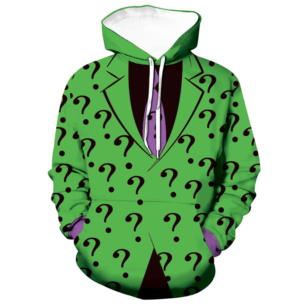 The Riddler Cosplay 3D Hoodie Jacket Coat Sweatshirt Pullover Pants Tops T- shirt | eBay